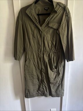 Worth Olive Utility Anorak Trench